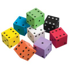 Dot Dice, Foam 2", Set of 8