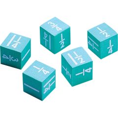 Foam Fraction Dice, set of 5