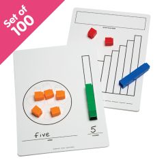 Write-On/Wipe-Off Unifix Mats, set of 100 
