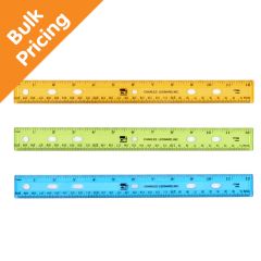 Plastic Rulers, Assorted Colors, set of 60