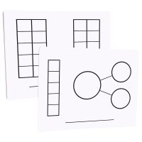 Write-On/Wipe-Off Five-Frame/Ten-Frame Mats, set of 10